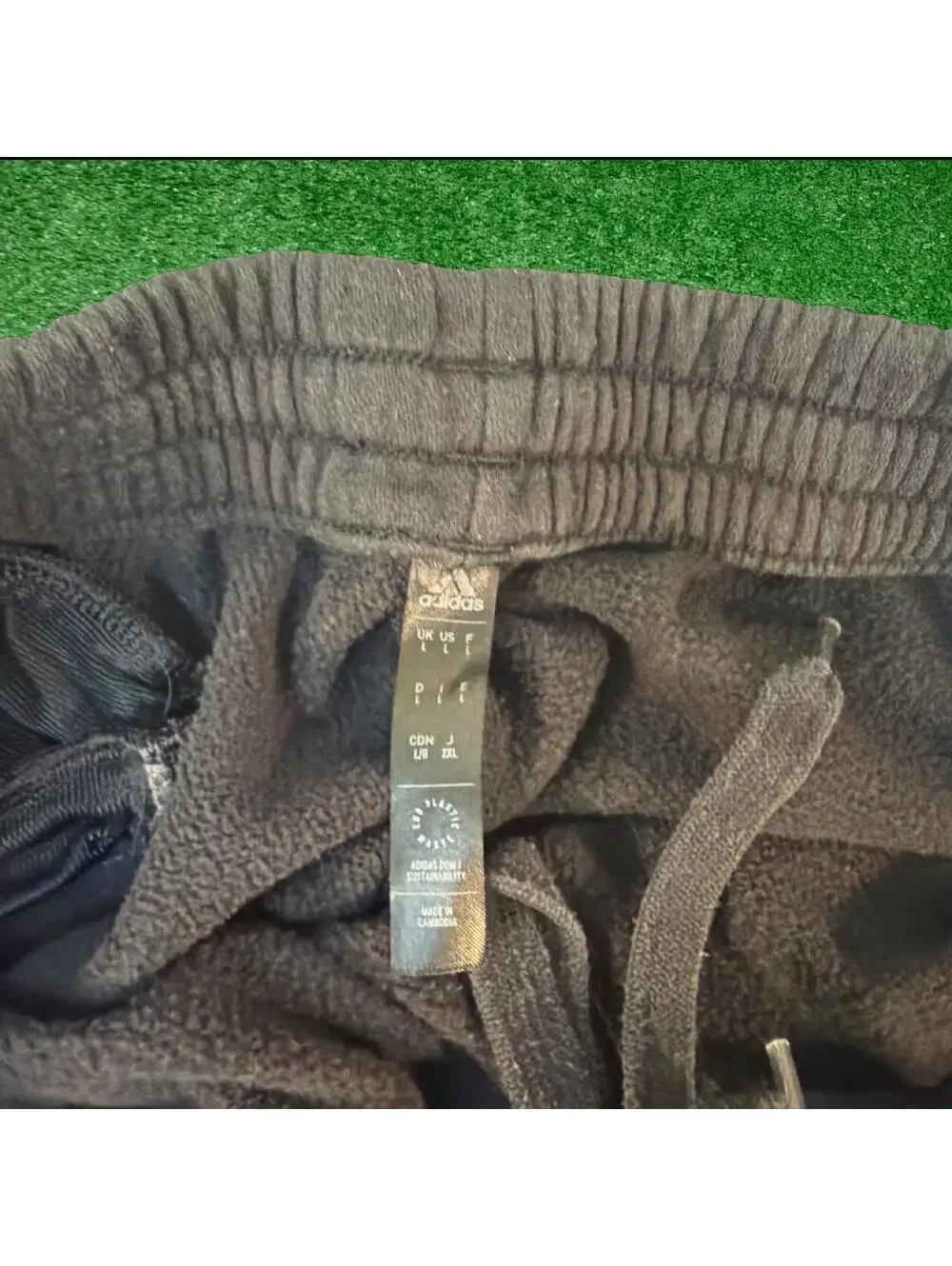 Adidas Men's Black and Grey Joggers-tracksuit